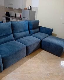 Divano Cubo Rosso Ghost 3 posti + pouf