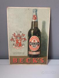 Insegna Pubblicitaria Birra Beck’s Anni’50