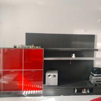 parete attrezzata rovere grigio