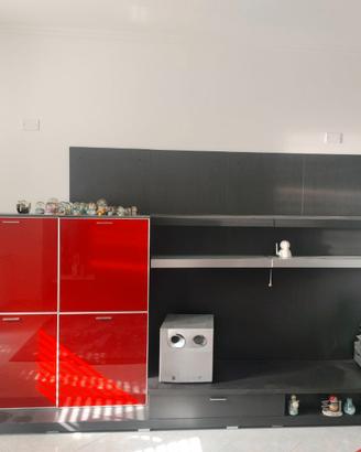 parete attrezzata rovere grigio