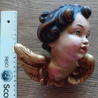 Testa di angelo sinistra 15 cm in legno