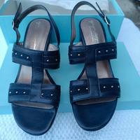 SANDALI DONNA BLU CON PERLE