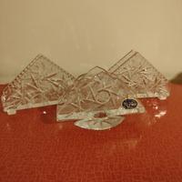 Set di portatovaglioli in cristallo di Boemia