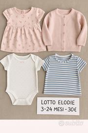 Lotto vestitini bimba da 3 mesi a 24