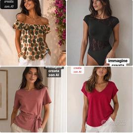 Set 4 t-shirt donna - taglia S