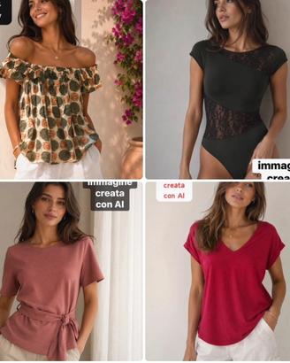 Set 4 t-shirt donna - taglia S