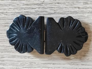 Fibbia boucle art decò lucite o bachelite