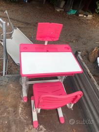Set Scrivania per Bambini con Sedia Regolabile
