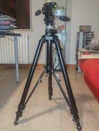 Cavalletto Manfrotto 475B con testa 808RC4