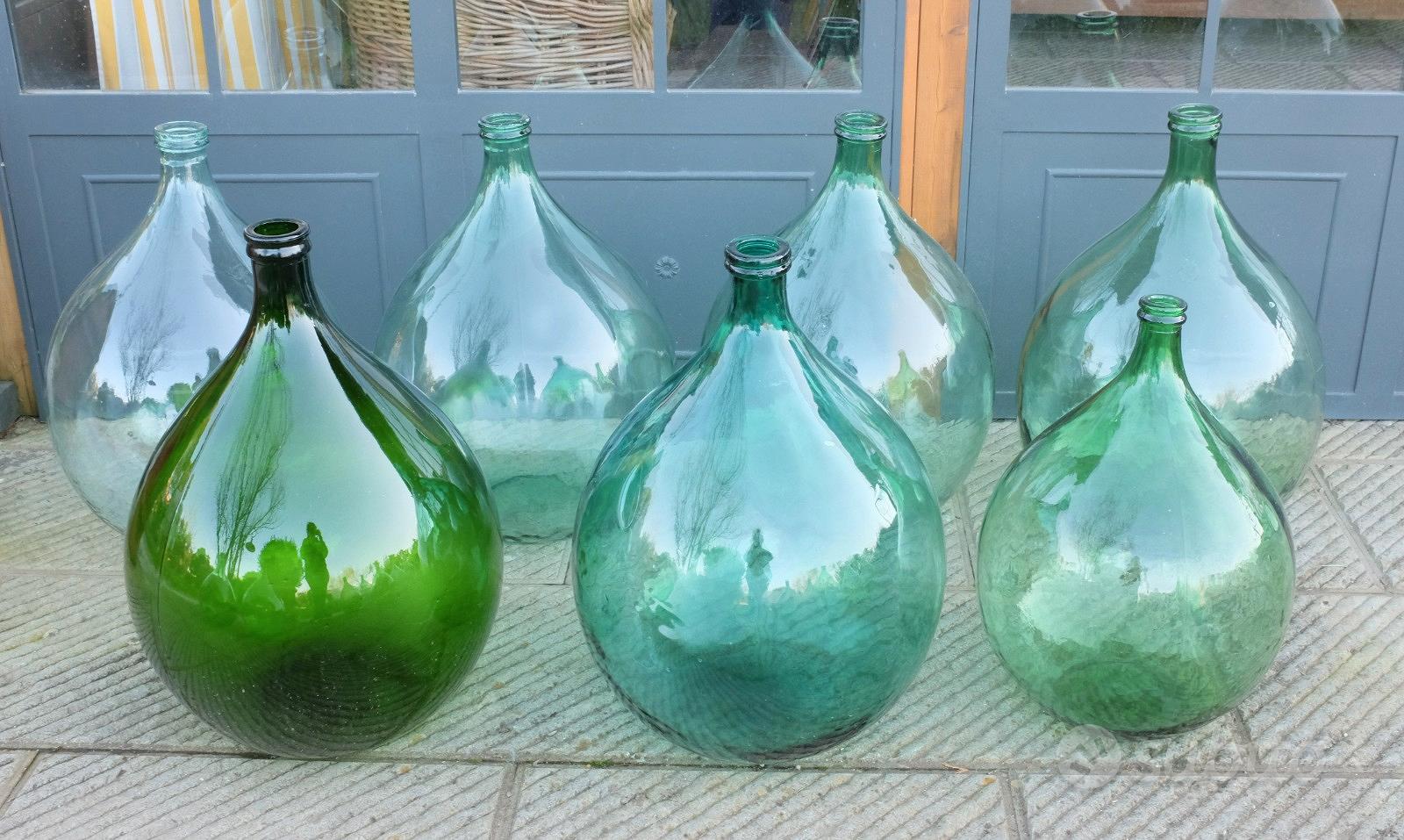 Damigiane vetro verde Empoli vino olio anni 70 - Giardino e Fai da te In  vendita a Firenze