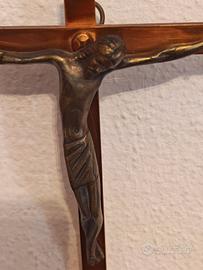 Crocefisso da muro scultore R. Mermet Art Deco 