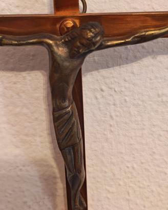 Crocefisso da muro scultore R. Mermet Art Deco 