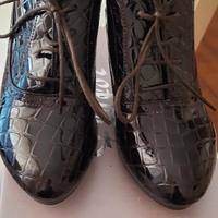 Scarpe marroni finto coccodrillo 40
