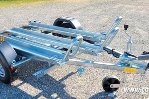 CARRELLO RIMORCHIO PORTAMOTO CRESCI TM6 CON RAMPA 