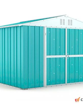 Box capanno giardino Acciaio 327x269cm azzurro