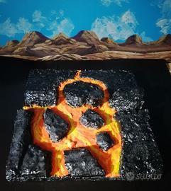 Diorama terra lavica vulcano Transformers He Man