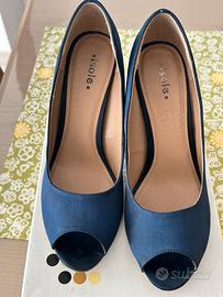 Scarpe décolleté spuntate in raso n39