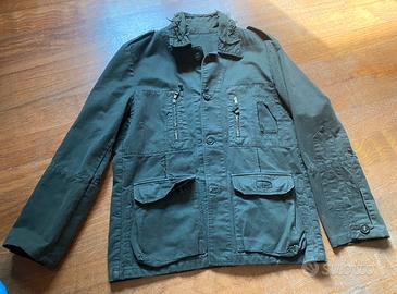 Sahariana da uomo verde militare 40Weft