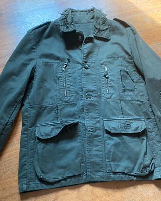 Sahariana da uomo verde militare 40Weft