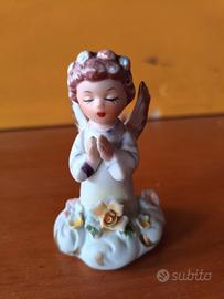 Statuetta angioletto vintage in porcellana biscuit