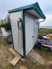 box attrezzato per servizi igienici.