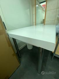 Tavolo bianco fa cucina sei posti allungabile