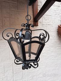 Coppia lampade in ferro battuto 
