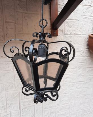 Coppia lampade in ferro battuto 