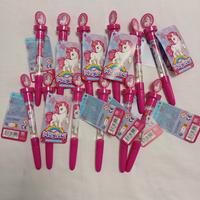 Penne 3 in 1 Unicorno 12 Penne con Timbro e Bolle