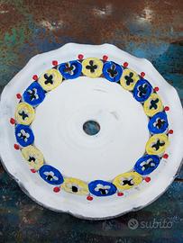 lampadario in ceramica dipinto a mano 