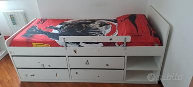 Letto con cassettoni ikea SLAKT