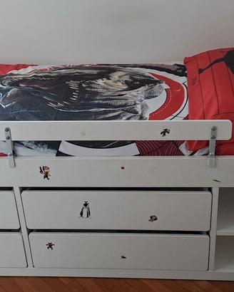 Letto con cassettoni ikea SLAKT