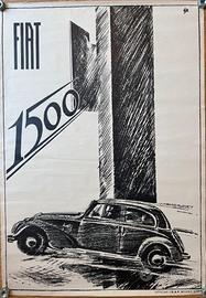 Poster vintage SIRONI FIAT 1500