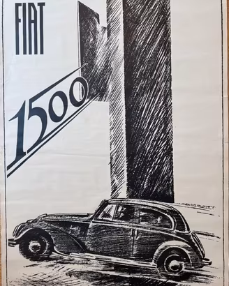 Poster vintage SIRONI FIAT 1500