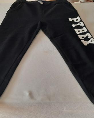 pantaloni tuta neri invernali pyrex x ragazzo/a