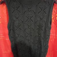 gilet verde Kiabi a maglia