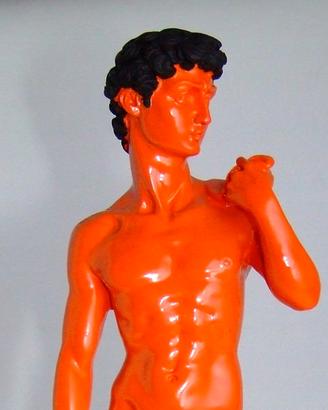 Statuetta David “Halloween (orange)” decor. a mano