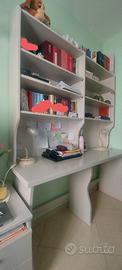 Scrivania con libreria