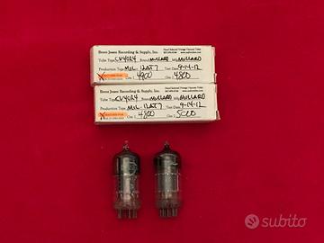 Coppia valvole mullard 12at7 testate e accoppiate