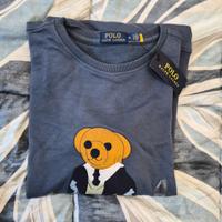 Felpa Ralph Lauren Polo Bear Ricamata - Elegante &