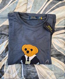 Felpa Ralph Lauren Polo Bear Ricamata - Elegante &