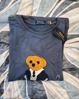 Felpa Ralph Lauren Polo Bear Ricamata - Elegante &
