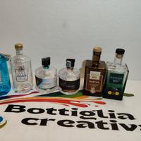 SET DI 3 COPPE DI GIN DIVERSE 6 BOTTIGLIE VUOTE 