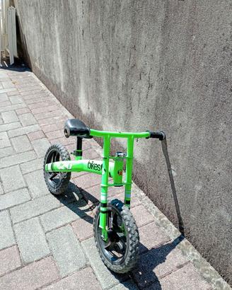 Bici senza pedali verde
