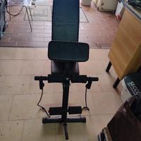 Panca bilanciere e set di pesi 