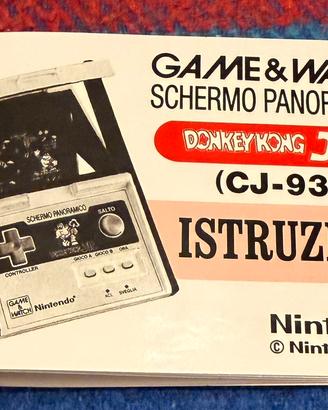 Game & Watch Nintendo Donkey Kong JR CJ 93 manuale