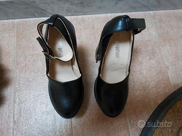 Scarpe con tacco e plateau