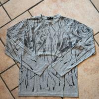 Maglia grigia con stampa cerniere | Bambino 14 ann