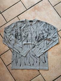 Maglia grigia con stampa cerniere | Bambino 14 ann
