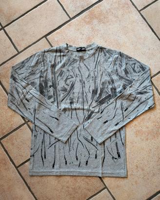 Maglia grigia con stampa cerniere | Bambino 14 ann